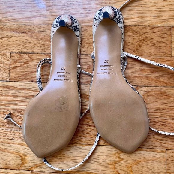 ISABEL MARANT ARIDEE NUDE SNAKESKIN SANDAL SIZE 37 - Picture 7 of 7